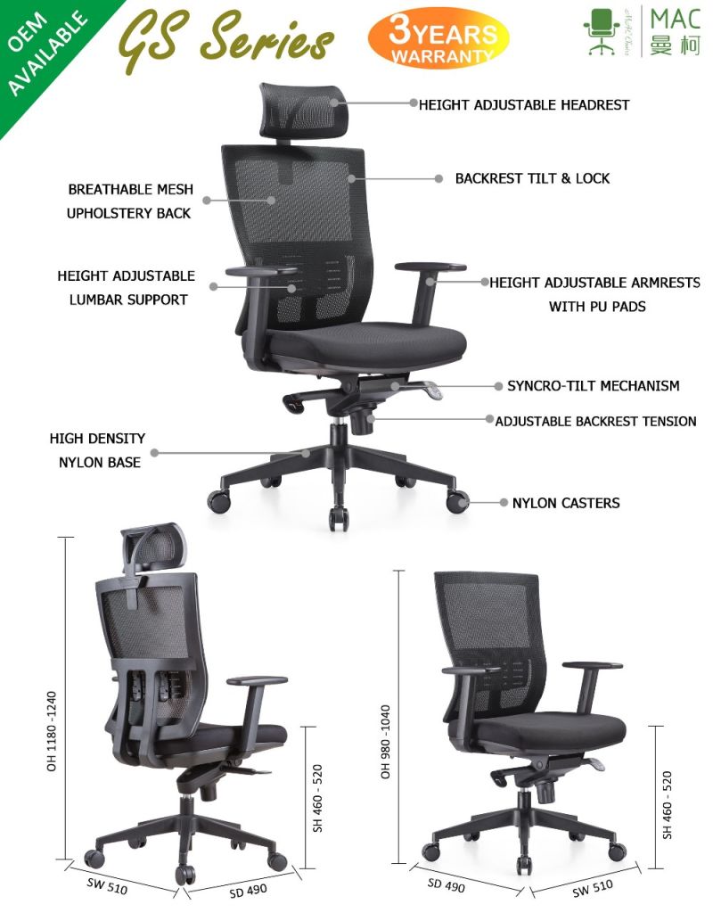 Adjustable Swivel Task Chairs Conference Chair Computer Mesh Office Chair