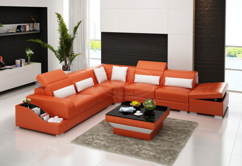 L Shape French Style Living Room Sofa Furniture