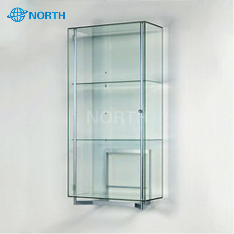 Polished Edge Tempered Clear Show Case Display Glass for Store