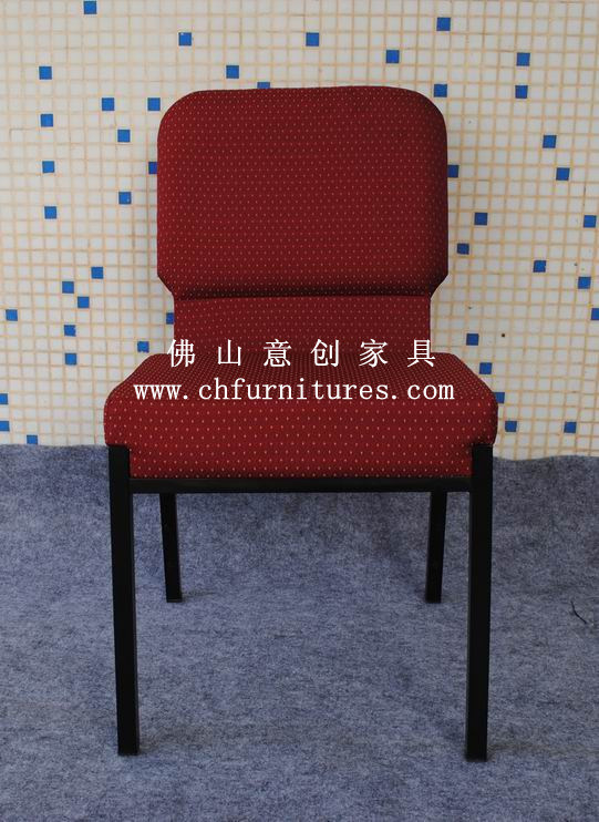 Church Chair in Red Diamond Linen Cloth with Bookshelf (YC-G31)