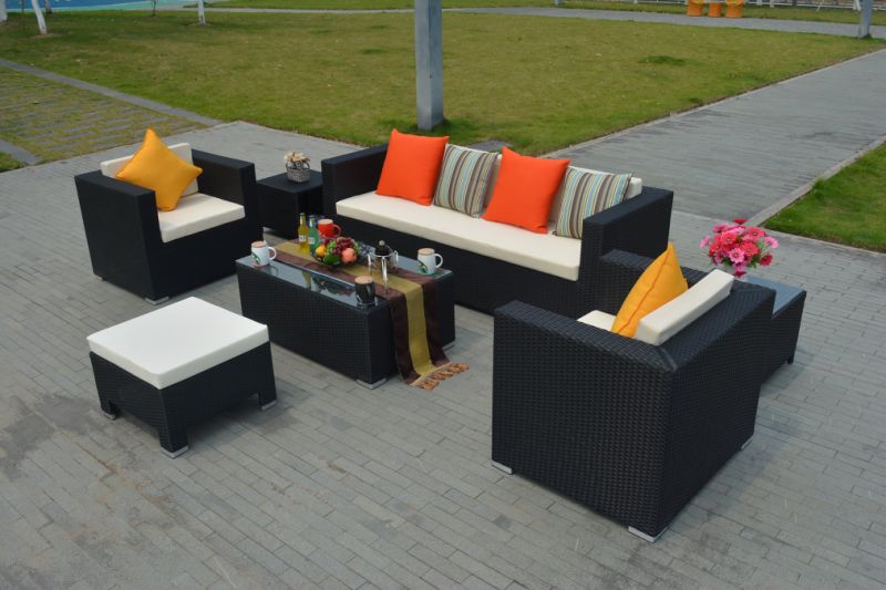 Factory Price Patio Garden Modern Daybed Outdoor Sofa Set Rattan Furniture