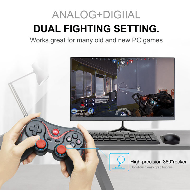 Hot Wireless Joystick Bluetooth Game Controller for PC Ios Android TV Desktop