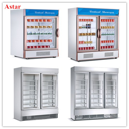 Commercial Display Supermarket Cabinet Showcase Direct Cooling 680L