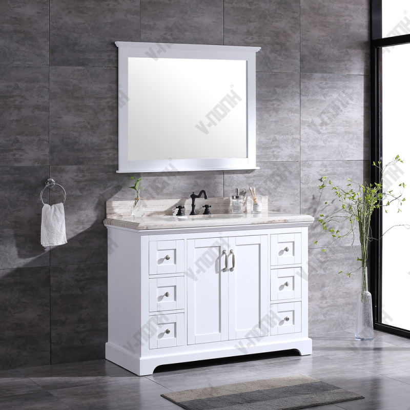 Top Quality Solid Wood Double Bathroom Vanity Hutch Cabinets