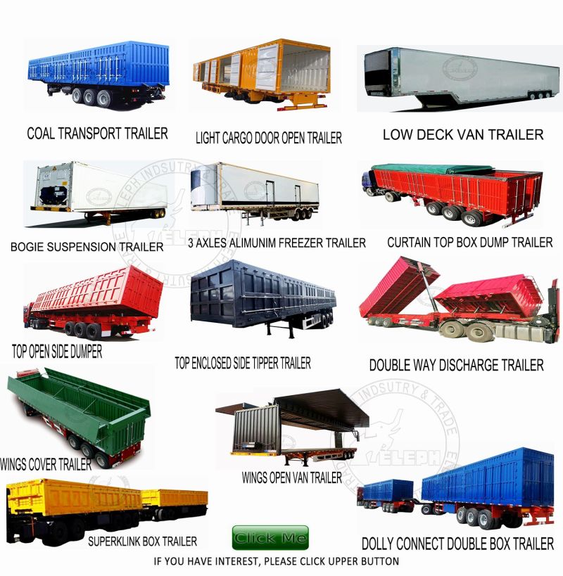 3 Axles Steel Aluminum Strong Box Side Curtain Truck Semi Trailer with Side Back Doors