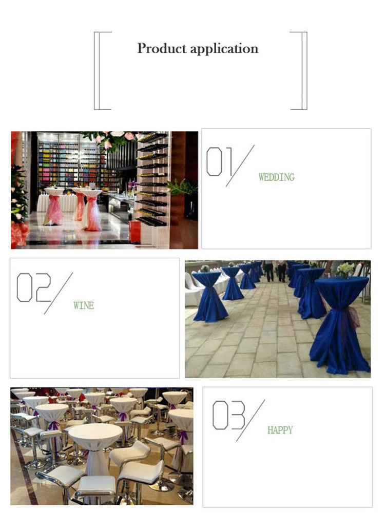 Polyester Elastic High Bar Cocktail Table Cloth for Wedding Spandex Cocktail Table Covers