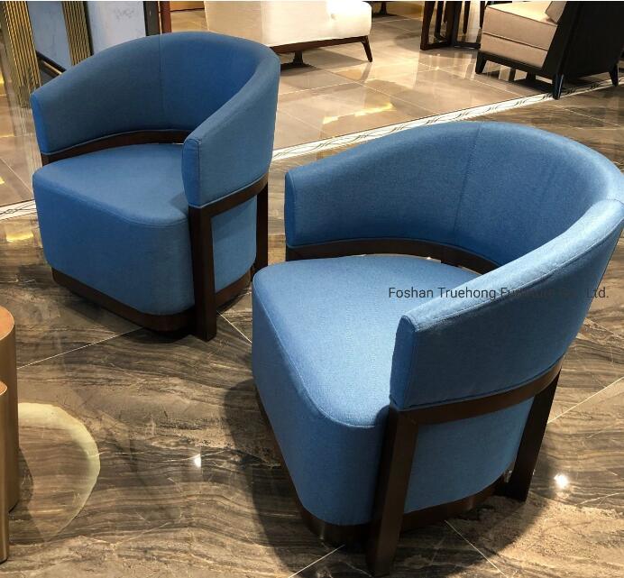 Hotel Project Furniture Sofa Fabric Upholstery Sofa Chair Hotel Bedroom Sofa Chair Customized Couch Sofa