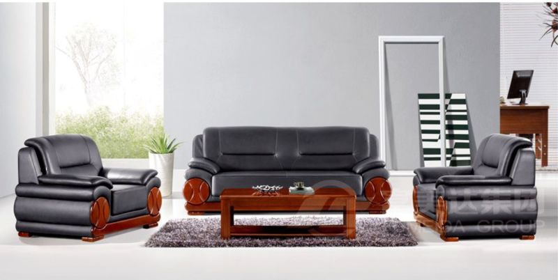 Classic Office Lounge Hotel 1+1+3 Combination Leather Sofa for Living Room Home Furniture (FS9129)