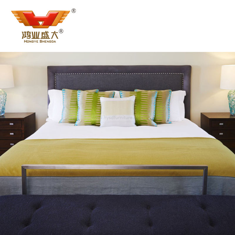 Professional Wholesale Hotel Bedroom Furniture Wooden Bed