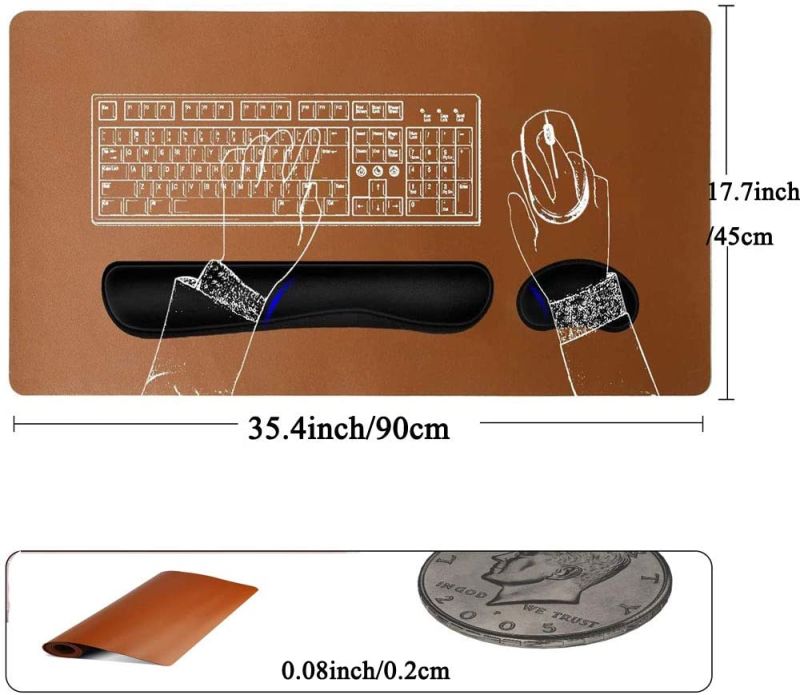 Custom High Quality Desk Mat Gaming PU Leather Desk Pad