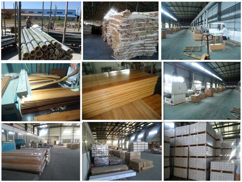 Natural Color Bamboo Flooring Waterproof and Fireproof Solid Carbonized Horizontal Bamboo Floors