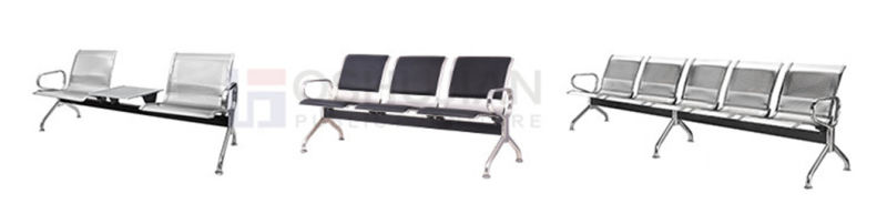 Foshan Public Stainless Steel Airport Tandem Train Station Bank Waiting Room Steel Bench Seating
