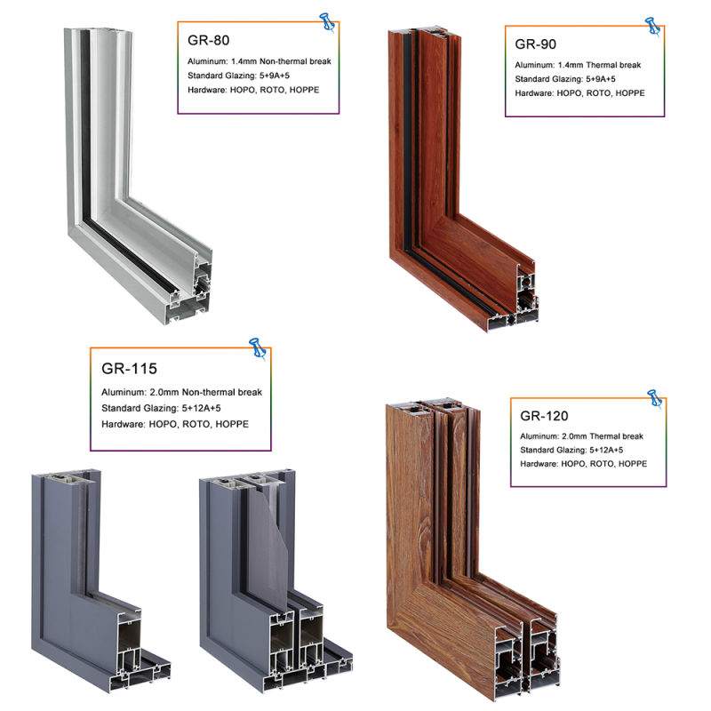 Aluminium Exterior Doors and Windows System Cheap Prices Slide Glass Door