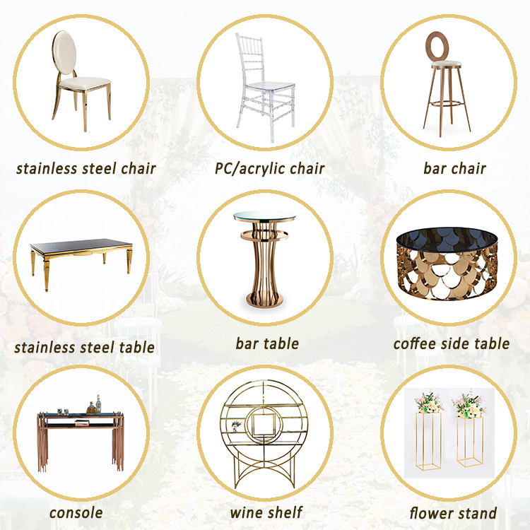 Hotel Sale&#160; Banquet Hall Gold Stainless Steel Dining&#160; Chair for Wedding