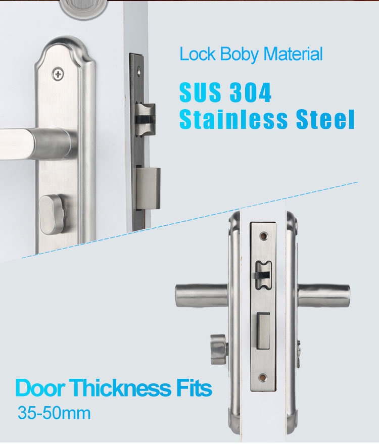 Door Handles Lock with Lock Interior Doors Outside Doors