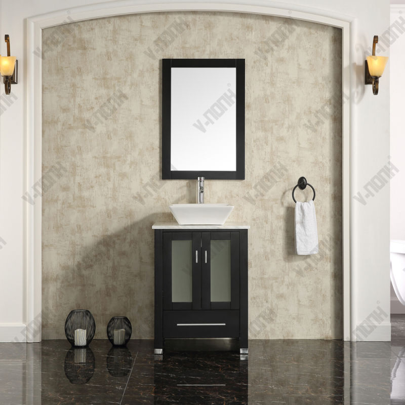 24inch White Cabinet with High End Above Mounted Sink Bathroom Vanities