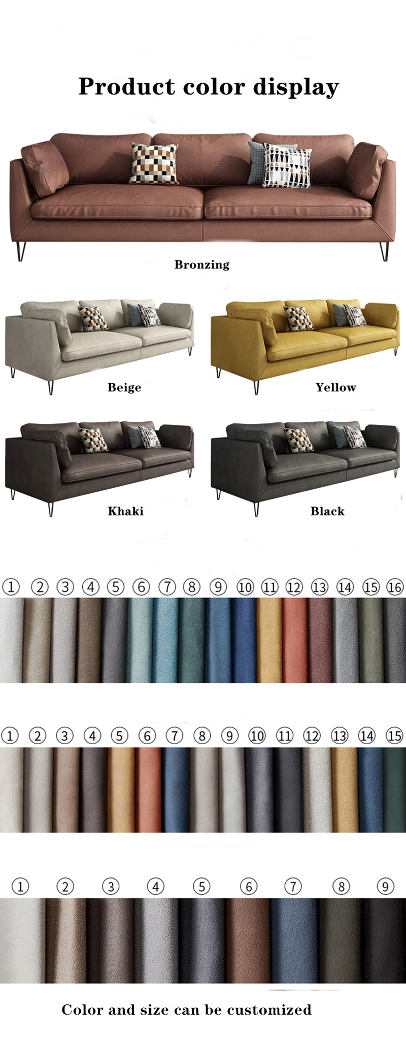 Italian Style Light Luxury Technology Cloth #Sofa, Living Room Small Family #Sofa 0071