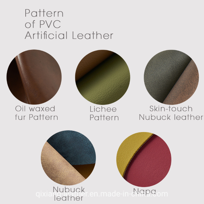 Embossed Faux Synthetic Artificial Leather for Sofa Furniture