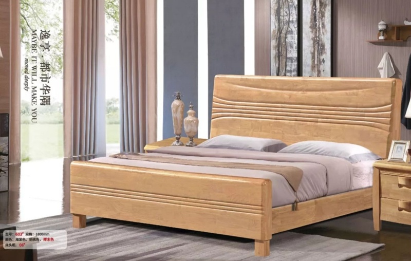 Solid Oak Wood Antique Classic Antique Style Double Bed