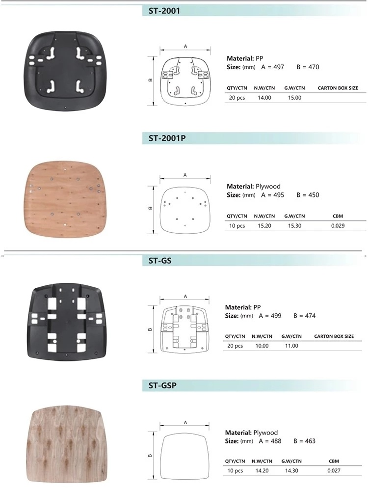 Office Chair Parts Plywood Chair Seat and Plastic Seat Shell