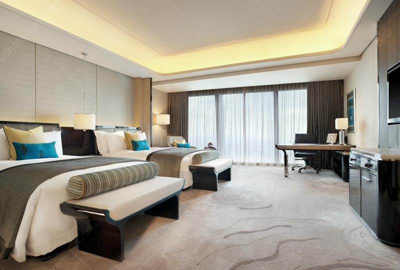 Modern Luxury Customization 5 Star Hotel Wooden Bedroom Furniture Beds