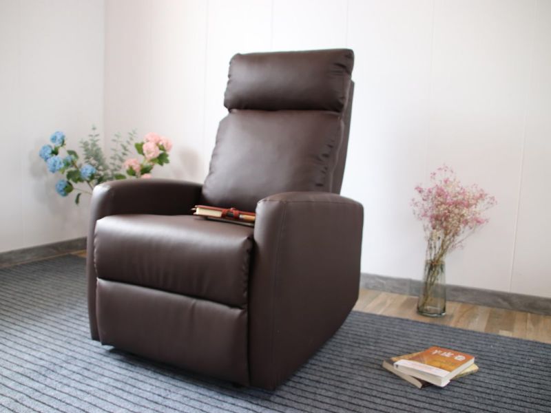 Fashionable Simple Style High Back Sofa PU Leather Recliner