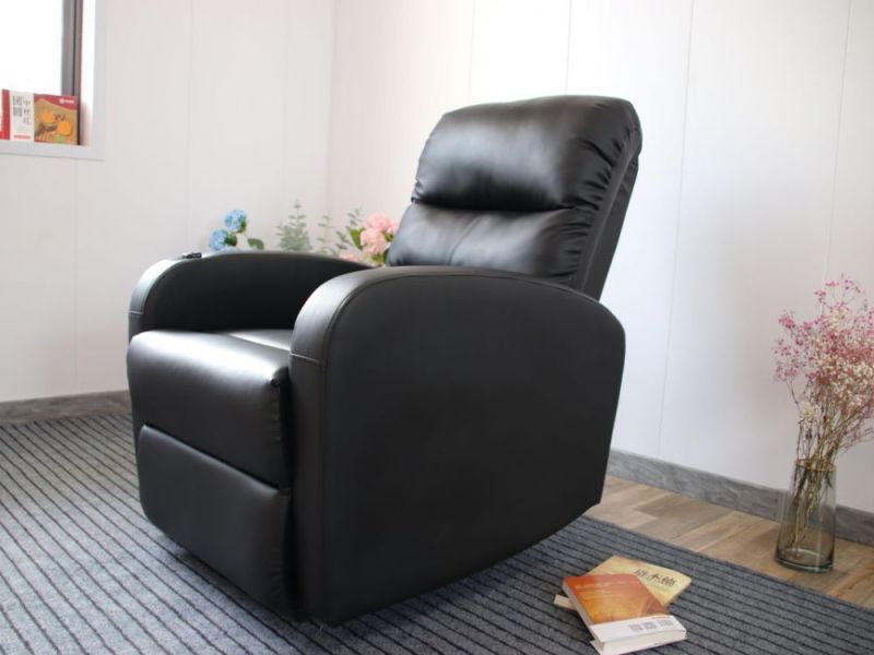 Optional Color Living Room Furniture Manual Recliner PU Sofa