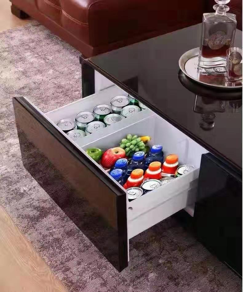 Smart Coffee Table New Designed Cooling Cabinet Music Player USB Charger Coffee Table