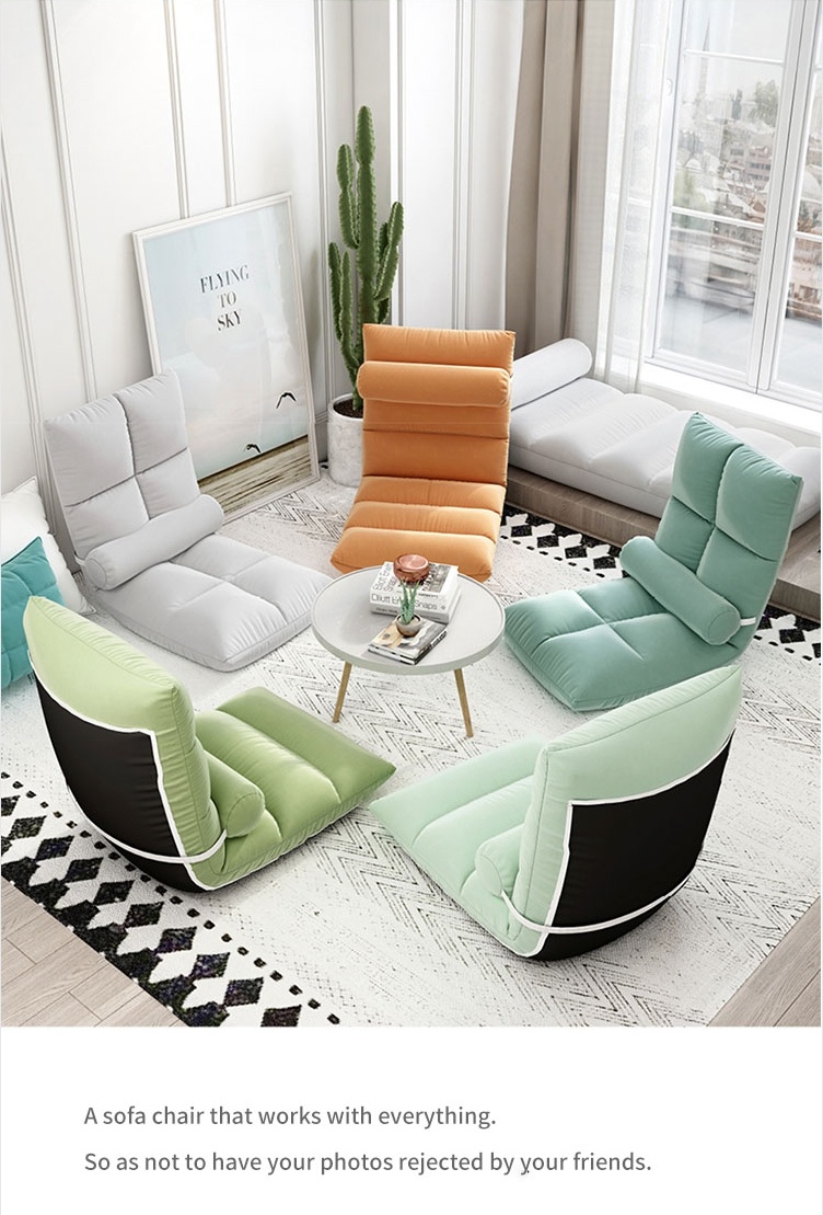 Adjustable Sleeping Sofa Bed Ergonomic Living Room Floor Gaming Sofa Chair