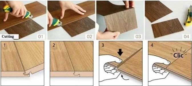 Anti-Slip Spc Flooring Plank 5-6mm Wooden Grain Spc Floor for Home