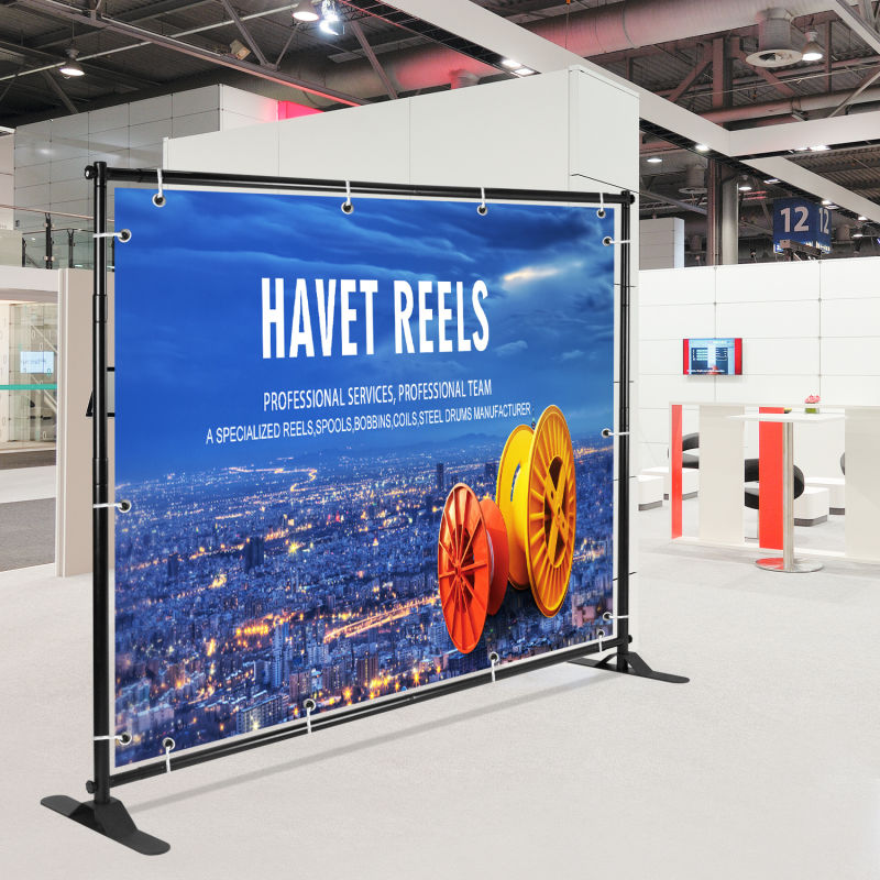 Adjustable Advertising Step and Repeat Banner Exhibition Display Stand