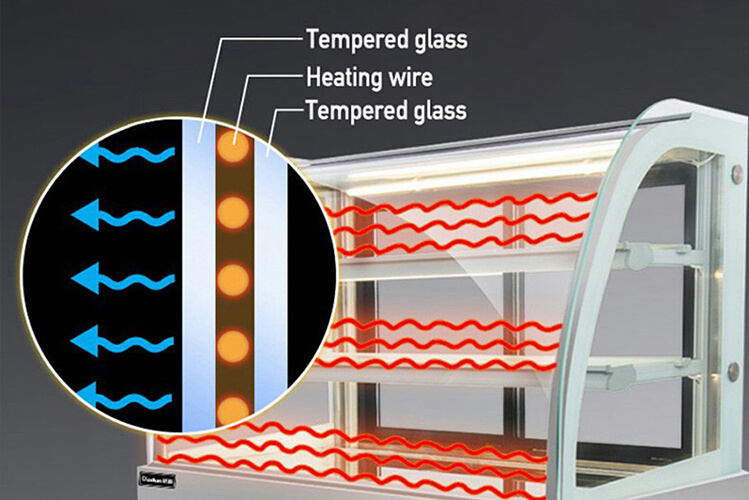 Curved Glass Cover Cake Showcase Refrigerated Display Case Refrigerated Cake Display Cabinet