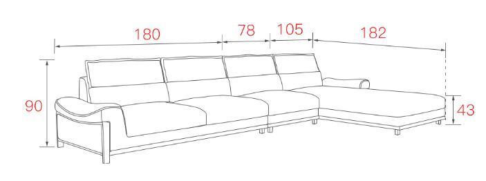 Classic Fabric Genuine Leather Sofa New Design Whole Set Sofa Set