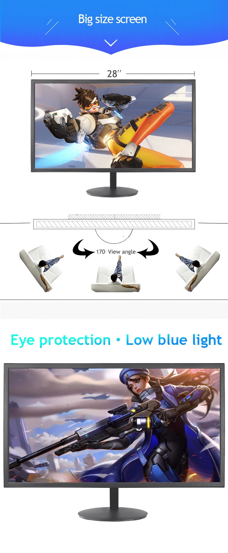 31.5 Inch Desktop Gaming Monitor 240Hz 1ms Curved 1500r Monitor 32inch FHD LCD Computer Gaming Monitor 