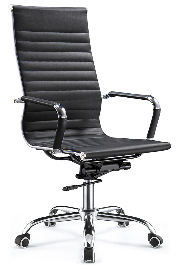 Medium Back Office Chair PU Leather Office Chair Swviel Office Chair
