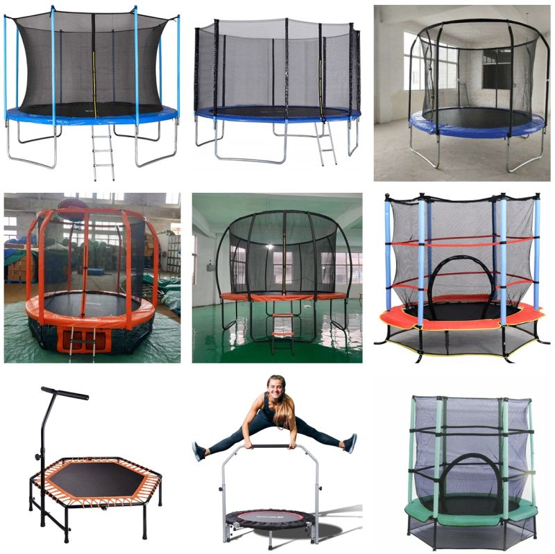 Outdoor Jumping Bed Big Round 8FT Trampoline Tent with Ladder