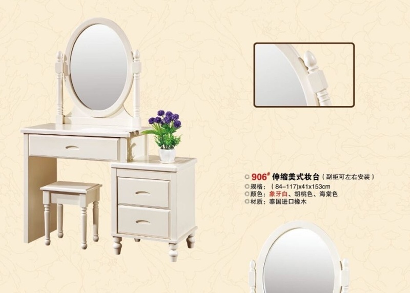 Vanity Makeup Desk Love Style Dressing Table with Mirrors Drawers
