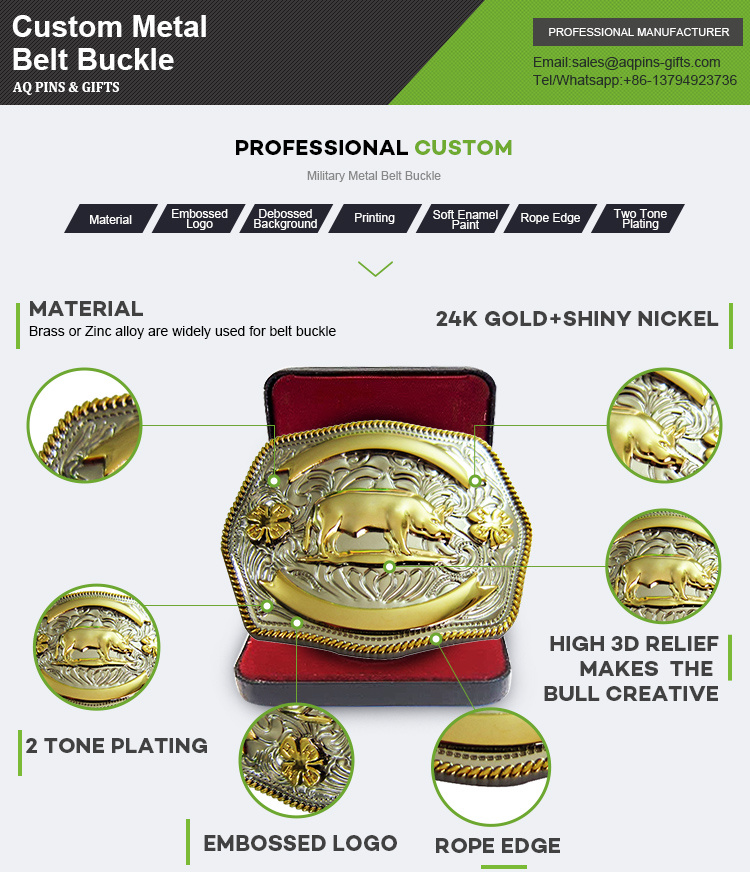 High Quality Army Antique Metal Belt Buckles Best Seller Antique Brass Plated Metal Belt Buckles (belt-39)