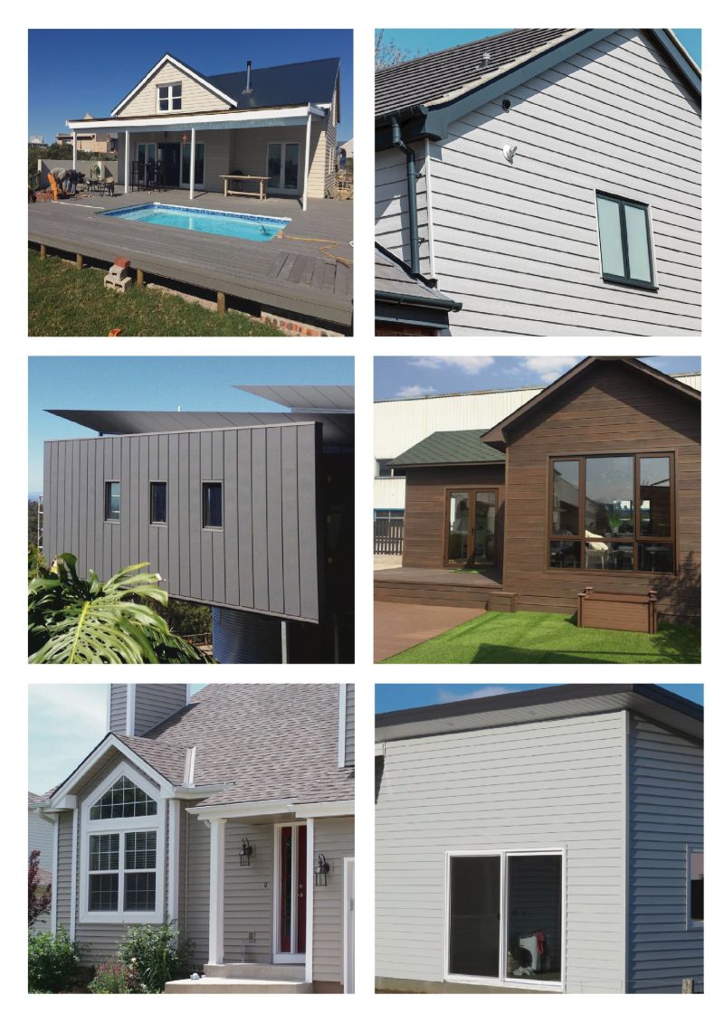 Exterior Wall Cladding Plastic Wood Composite WPC Siding Panel Boards