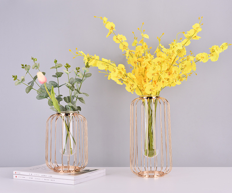 Fashion Nordic Minimalist Flower Shelf Iron Wire Geometric Brief Vase Flower Racks