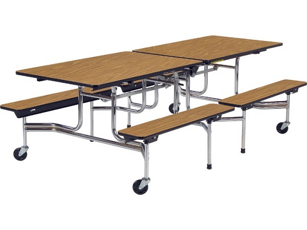 School Furniture Foldable Dining Table with Metal Frame 12 Seats