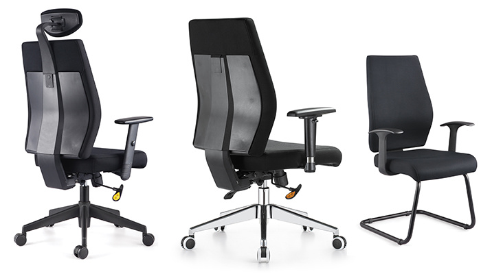 Meeting Room Visitor Office Chair Fabric Stationary Desk Chair