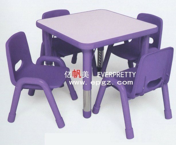 Kindergarten Furniture Square Table Chairs Sets for Kids