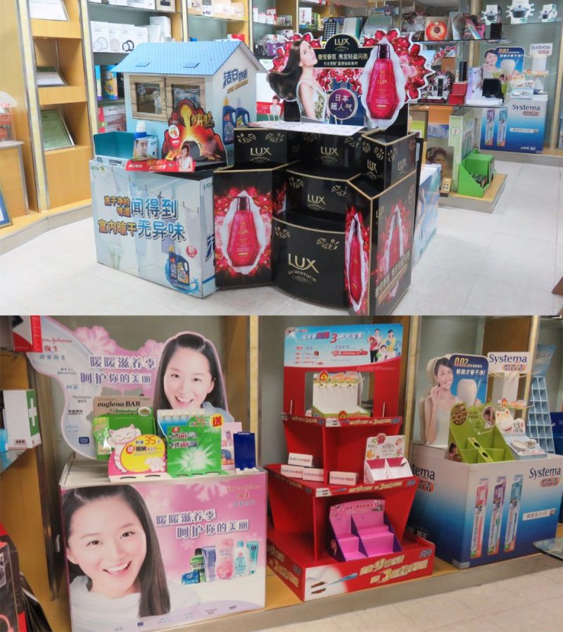 Pop up Counter Display Case Cardboard Display Box for Retail