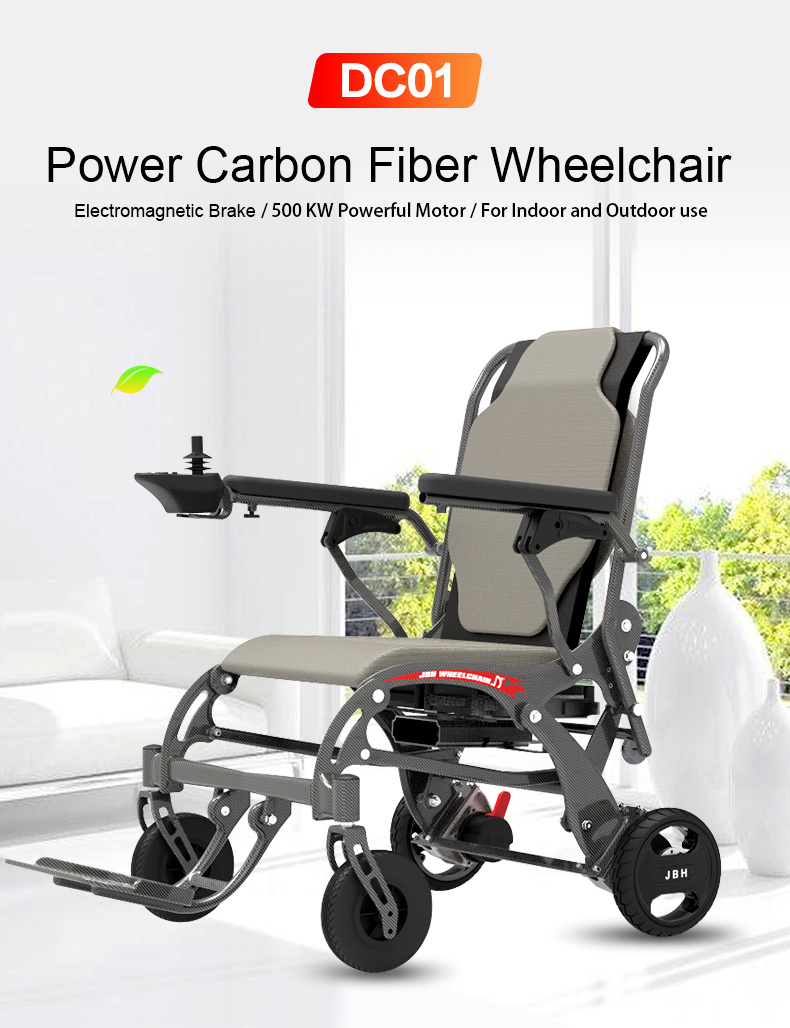 Electric Wheelchair Wheelchair Electric Wheelchair Sales Jbh D09 Aluminum Lightweight Foldable Power Electric Wheelchair for Sale