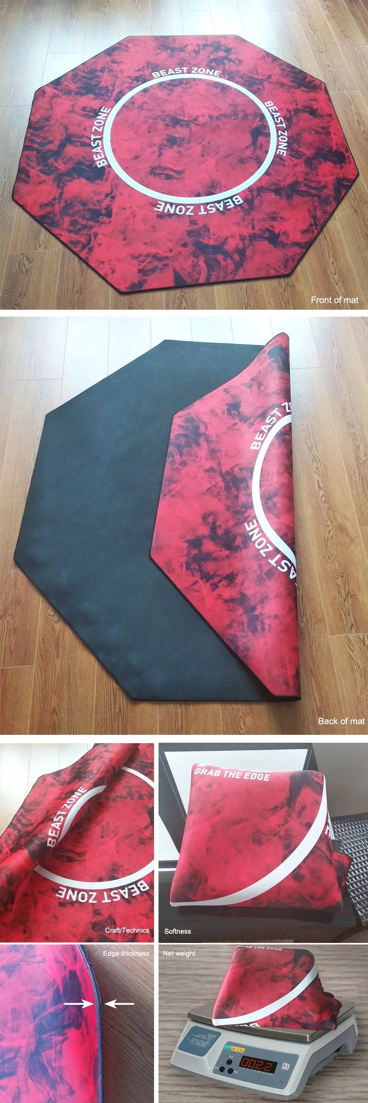 Good Selling Custom Anti-Static Anti-Fatigue Gaming Floor Mat Gaming Chair Mat for Carpet