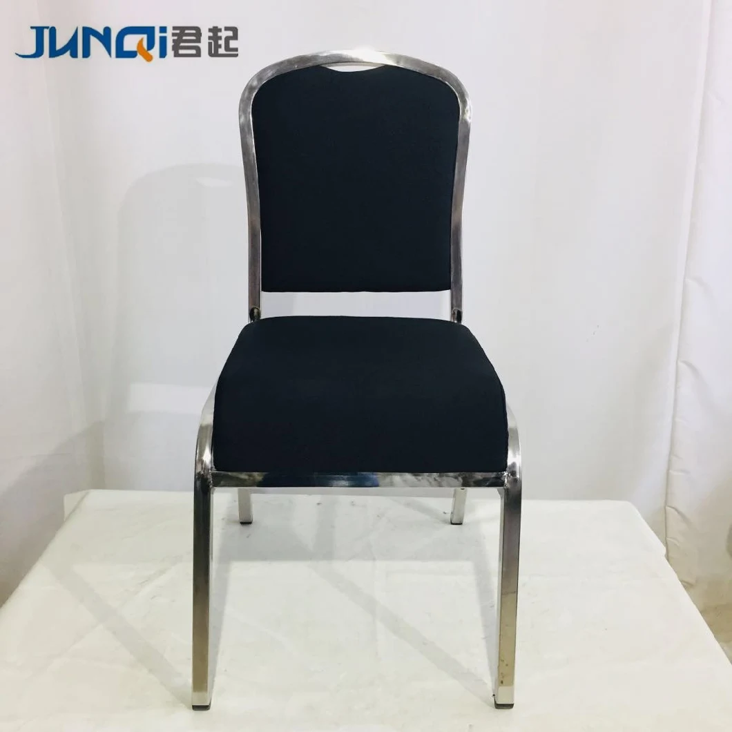 Stackable Stainless Steel Chair Restaurant Dining Chair Hotel Luxury Banquet Chair