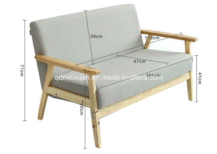 Simple Style Wooden Sofa Hot Selling Sofa (M-X1082)