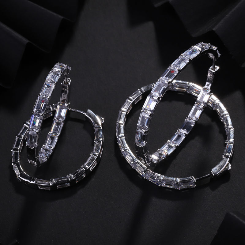 925 Sterling Silver Fashion Earrings Hoop Custom Jewelry