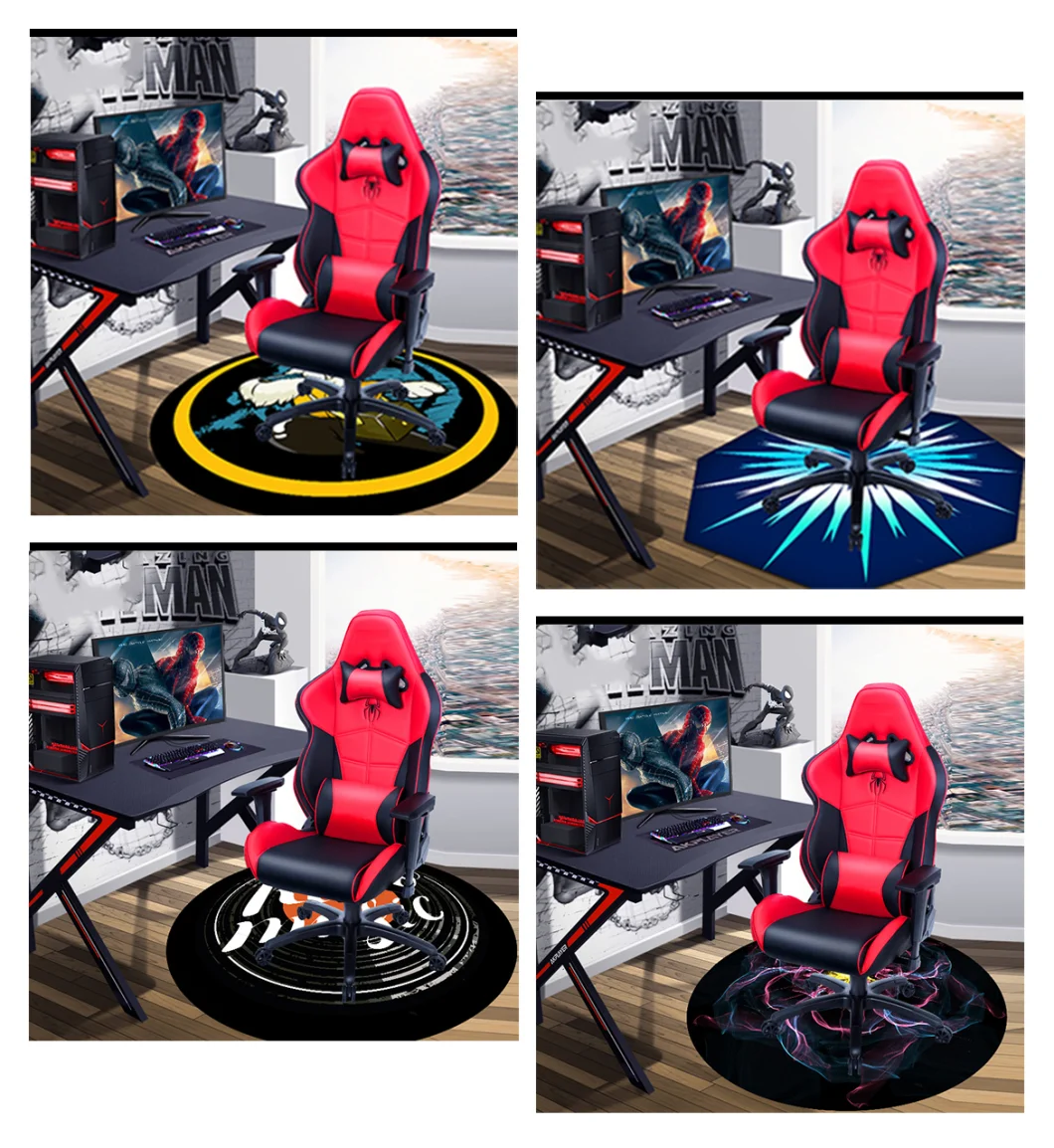 Custom Printed High Quality Rubber Anti-Slip Round Gaming Chair Mat Office Chair Mat